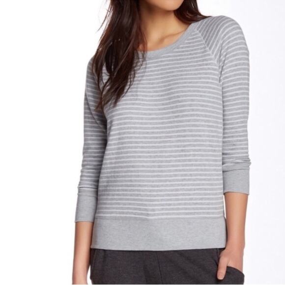 James Perse Standard Striped Raglan Pullover Size 1/S - Picture 1 of 6